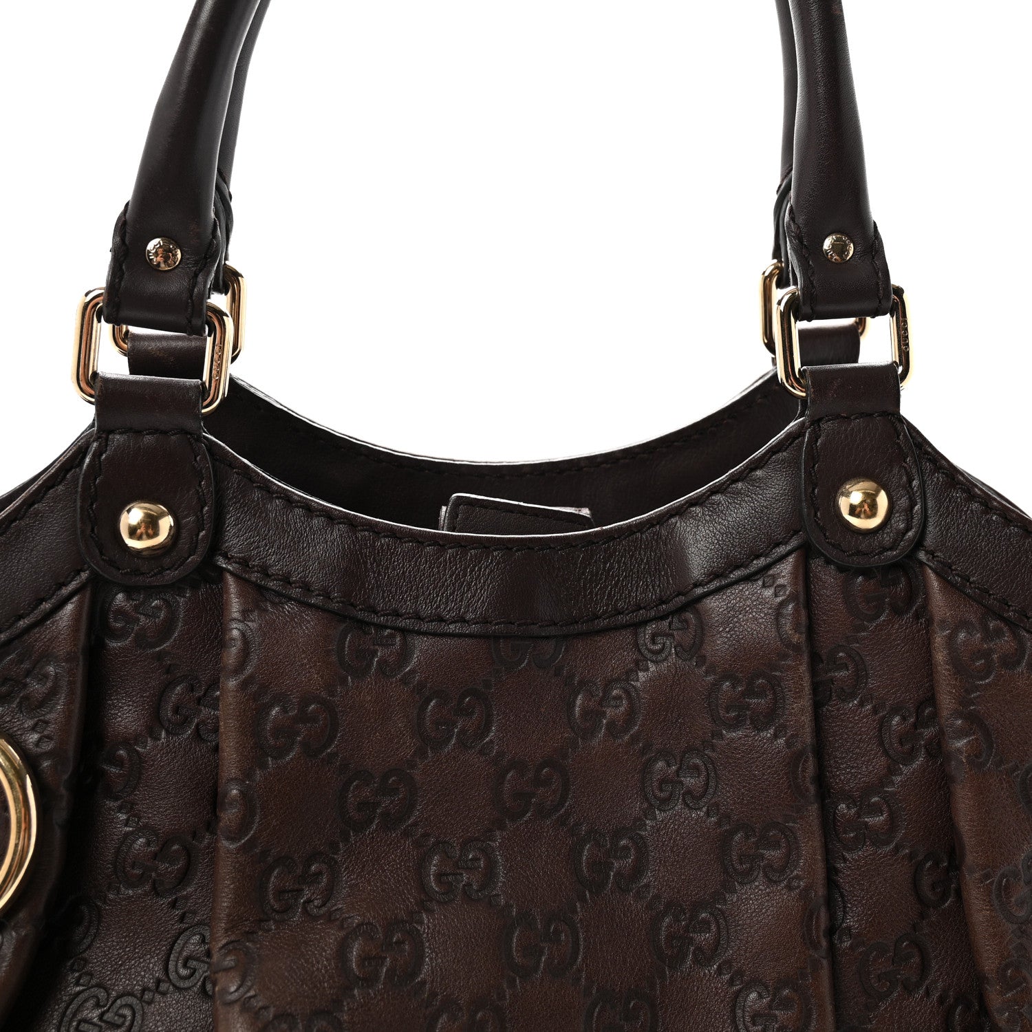 Gucci Guccissima Medium Sukey Tote  Chocolate 8 of 10