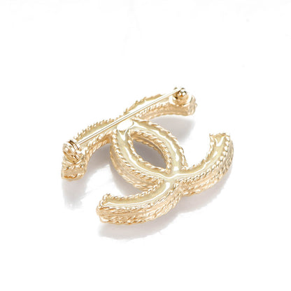Chanel Crystal CC Brooch Light Gold 3 of 5