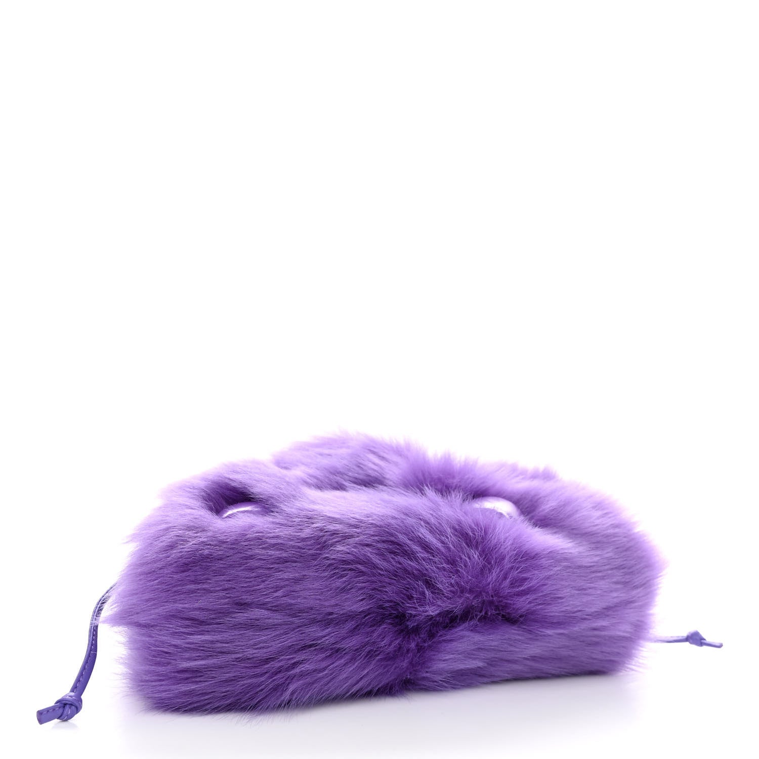 Bottega Veneta Shearling Lambskin Embellished The Mini Pouch Purple 4 of 11