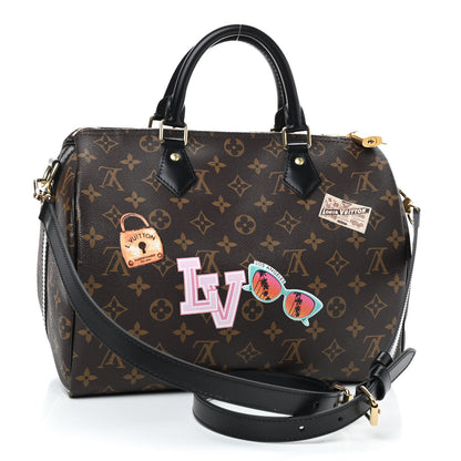 Louis Vuitton Monogram My World Tour Speedy Bandouliere 30 Black 3 of 9