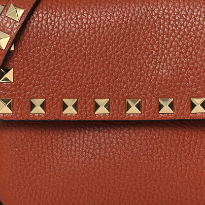 Valentino Garavani Grainy Calfskin Rockstud Crossbody Pouch Saddle Brown 11 of 12