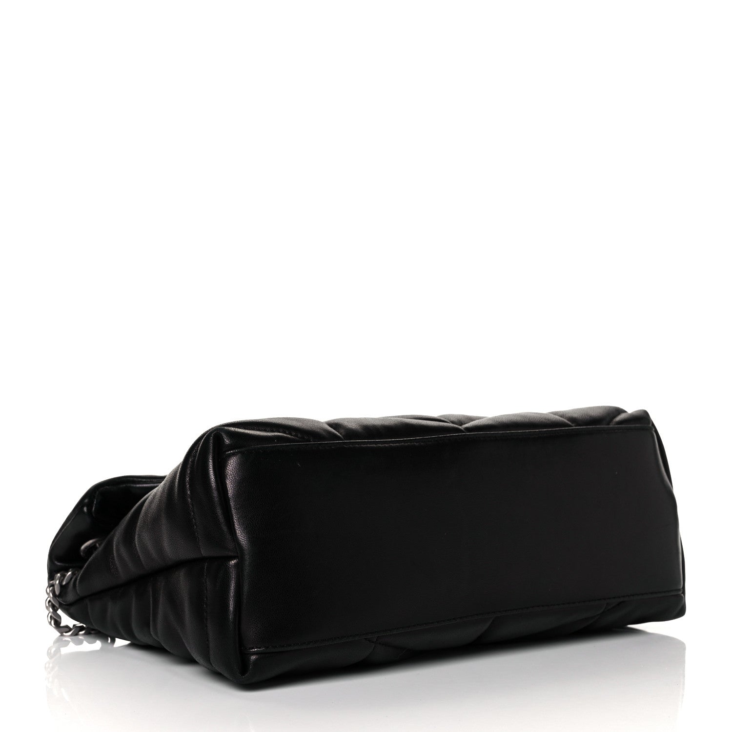 Saint Laurent Lambskin Quilted Small Loulou Puffer Monogram Chain Satchel Black 4 of 11