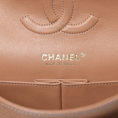 Chanel Caviar Quilted Medium Double Flap Beige 6 of 10
