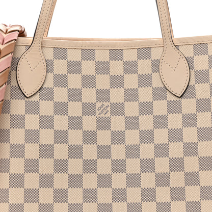 Louis Vuitton Damier Azur Braided Neverfull MM Pink 8 of 11