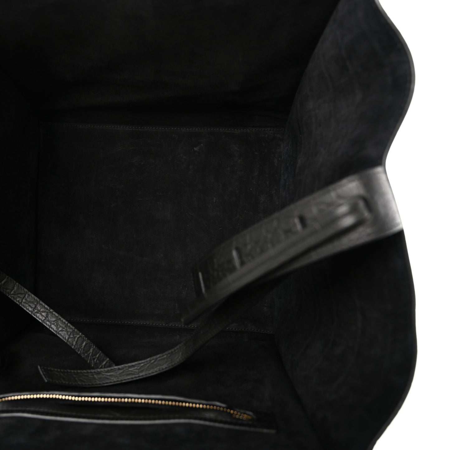 Crocodile Embossed Calfskin Medium Phantom Luggage Black