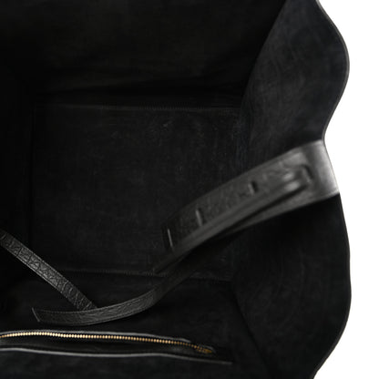 Celine Crocodile Embossed Calfskin Medium Phantom Luggage Black 5 of 9
