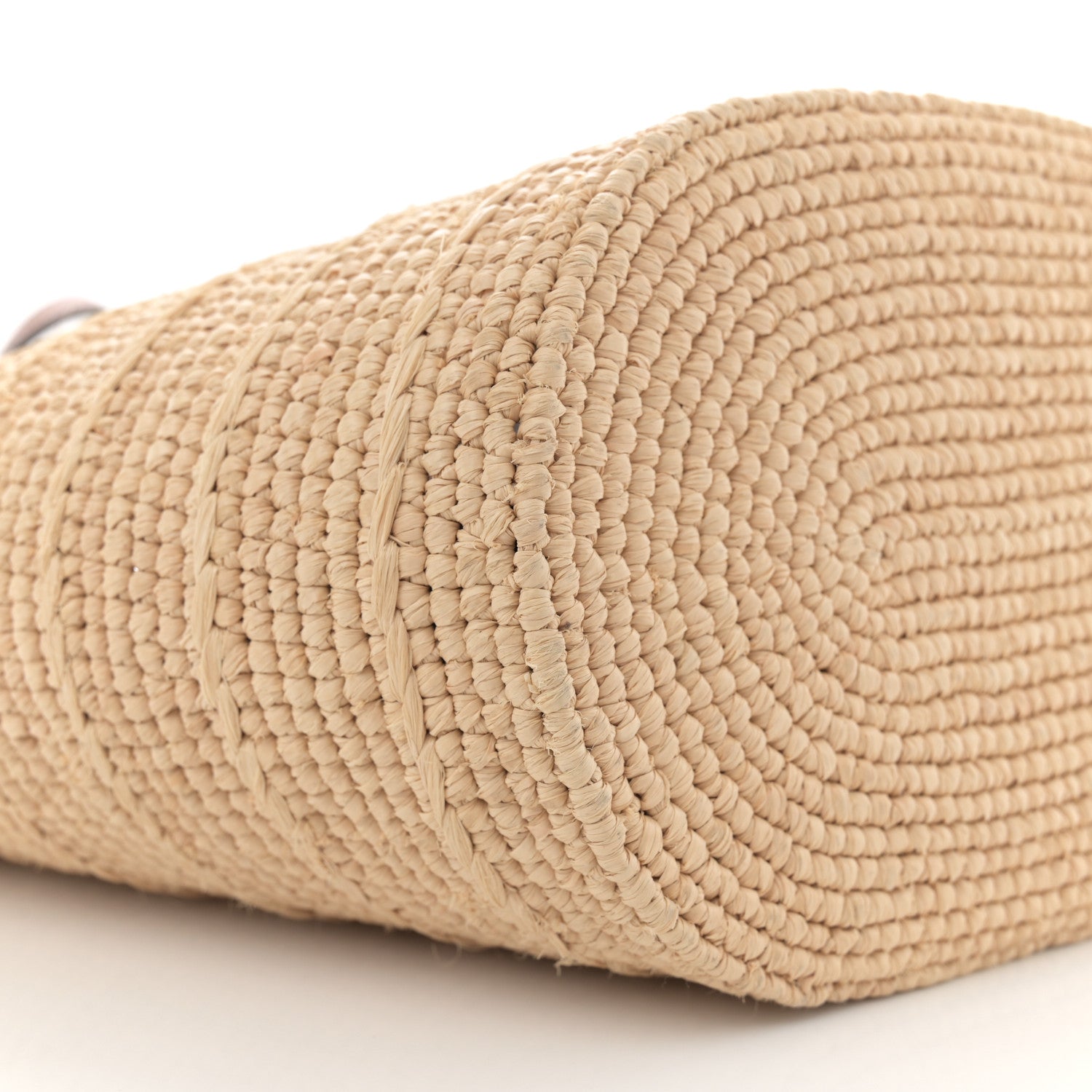 Celine Raffia Calfskin Triomphe Teen Panier Tan 9 of 10