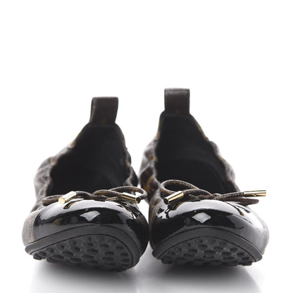 Louis Vuitton Monogram Flirty Ballerina Flats 38 Black 2 of 7