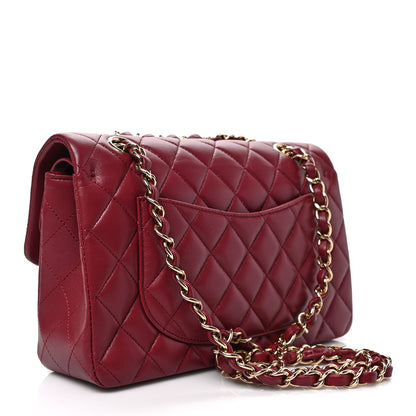 Chanel Lambskin Quilted Medium Double Flap Burgundy 4 of 9
