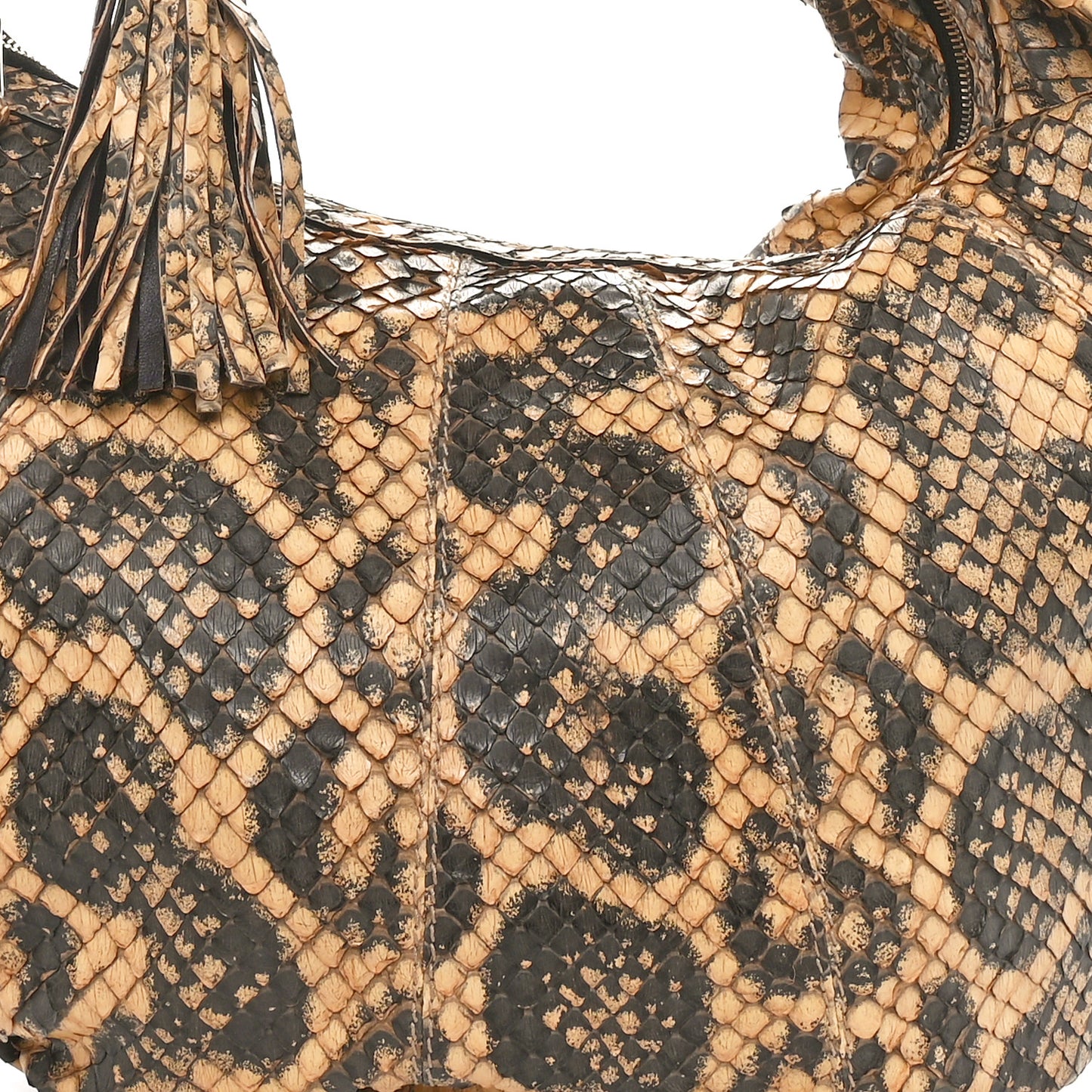 Snakeskin Medium Sienna Hobo Brown Multicolor