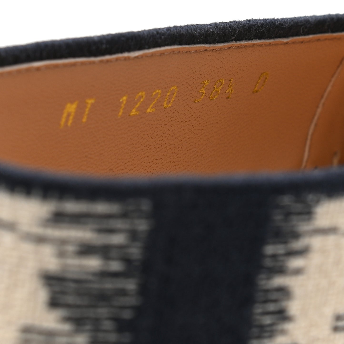 Cotton D-Stripes Embroidered Granville 15mm Espadrilles 38.5 Deep Blue