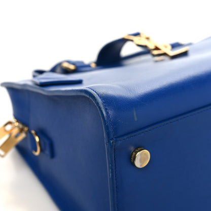 Saint Laurent Calfskin Small Monogram Cabas Blue Majorelle 9 of 16