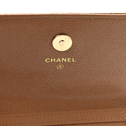 Chanel Caviar Quilted Business Affinity Clutch With Chain Flap Dark Beige 6 of 11