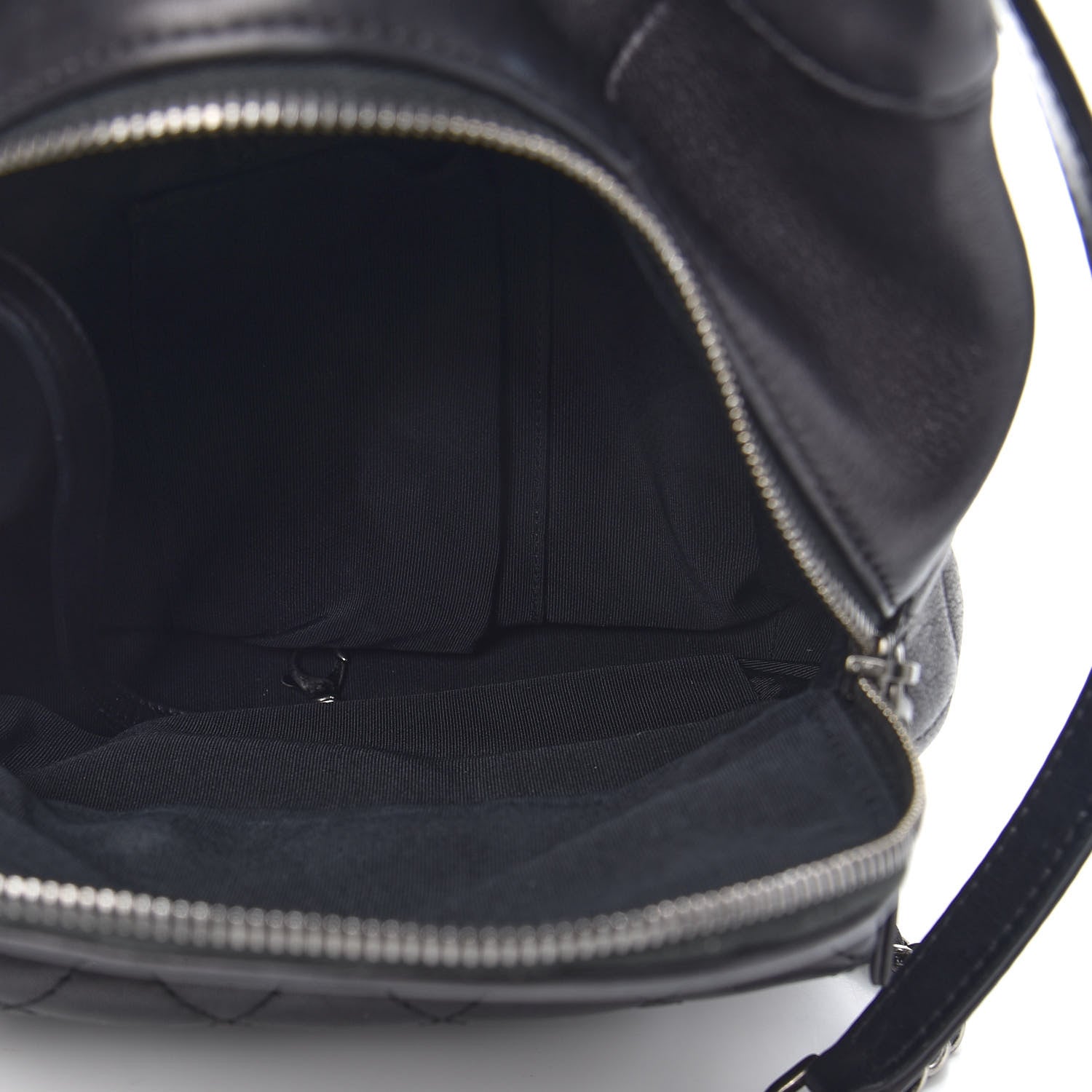 Chanel Lambskin Quilted Drawstring Backpack Black 6 of 11