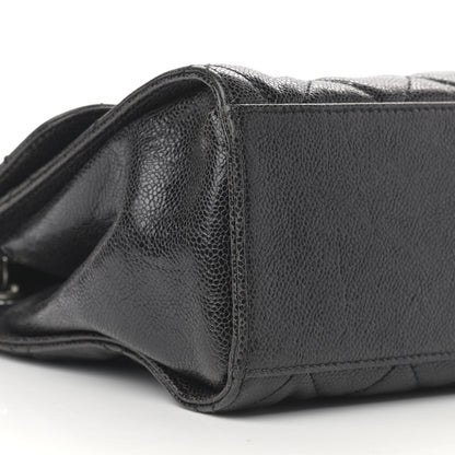 Chanel Crumpled Grained Calfskin Jumbo CC Crave Flap Black 9 of 12