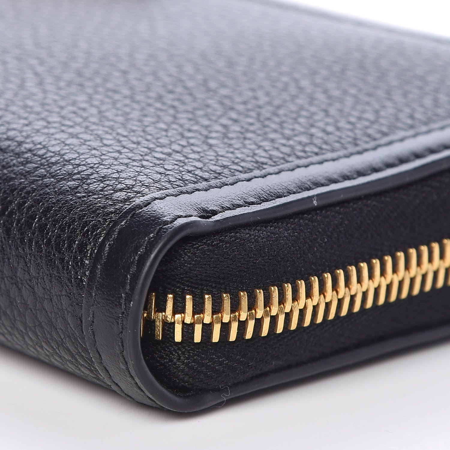 Prada Vitello Daino Zip Around Wallet Black 9 of 9