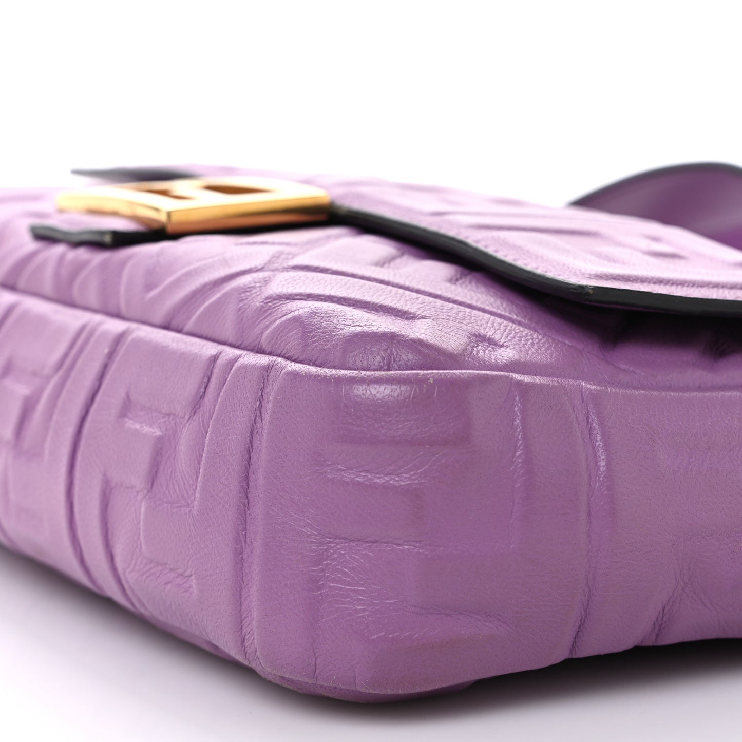 Nappa FF 1974 Embossed Baguette Agapanto