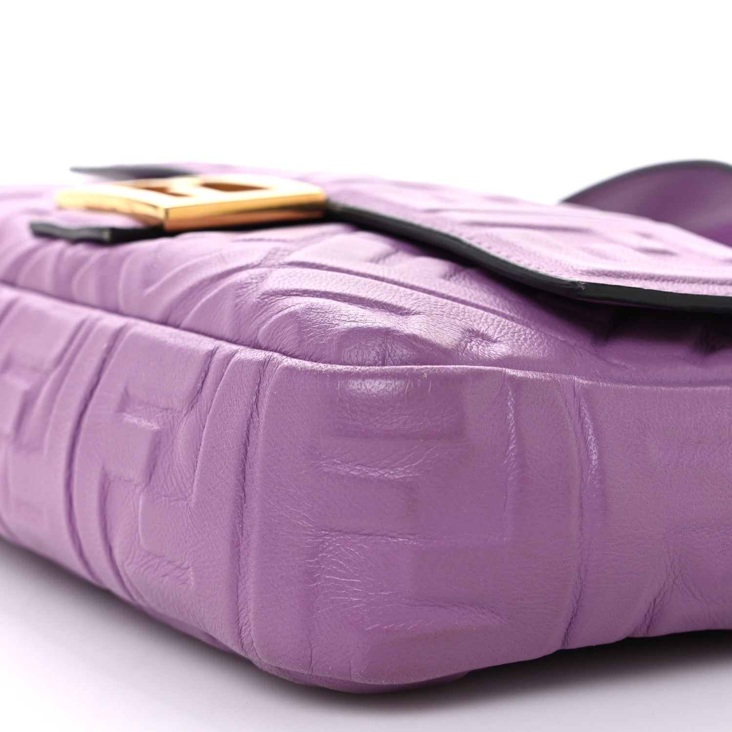 Fendi Nappa FF 1974 Embossed Baguette Agapanto 10 of 13