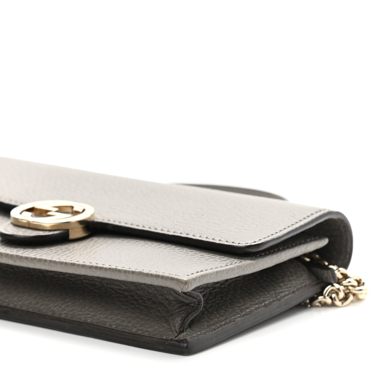 Dollar Calfskin Interlocking G Chain Wallet Loess