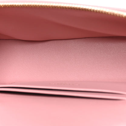 Chanel Calfskin Crocodile Embossed Crococo Top Handle Slim Vanity Case With Chain Light Pink 5 of 11