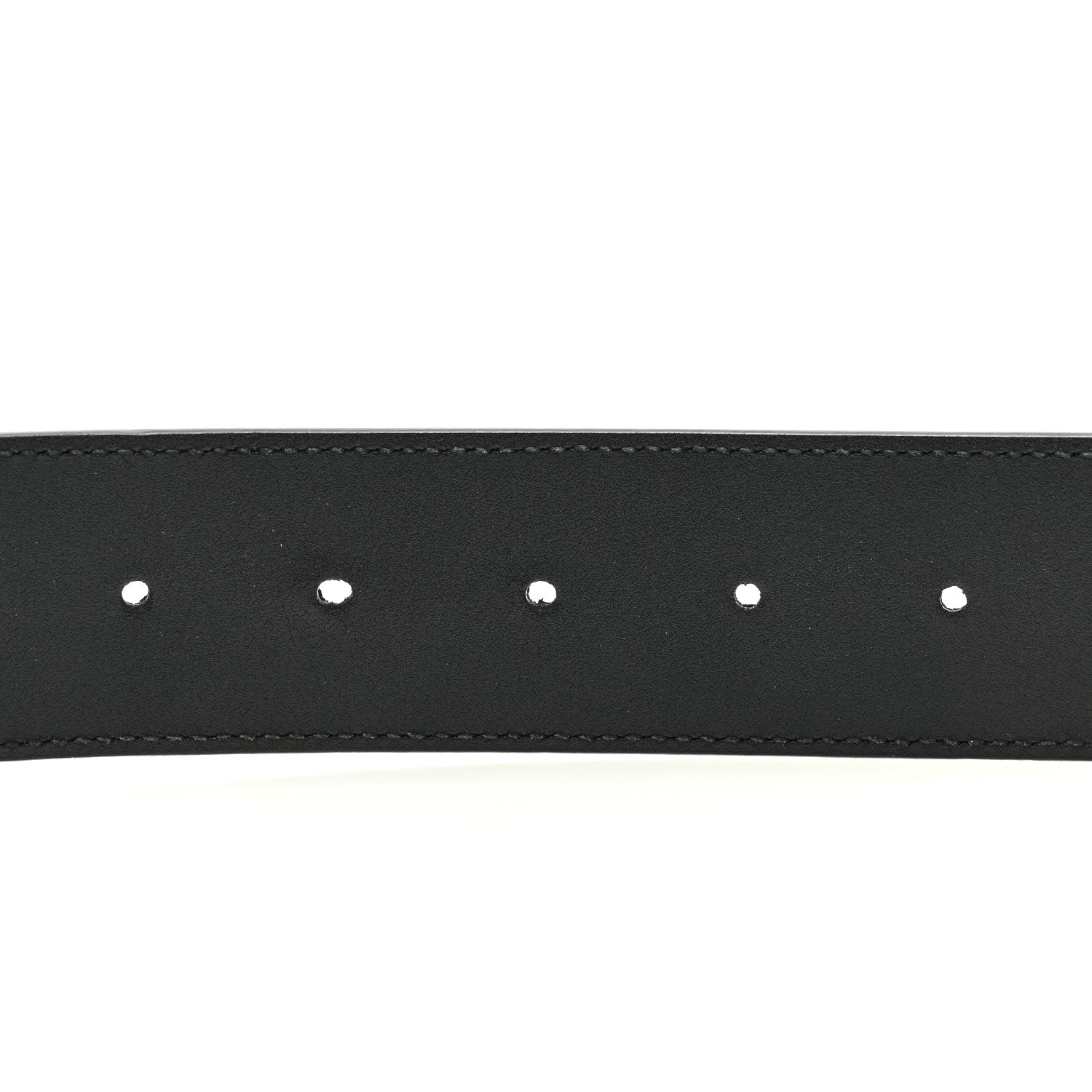 Gucci GG Supreme Monogram Selleria Calfskin Interlocking G 40mm Belt 105 42 Black Grey 4 of 4