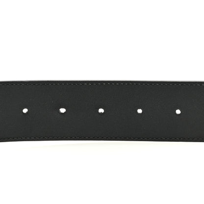 Gucci GG Supreme Monogram Selleria Calfskin Interlocking G 40mm Belt 105 42 Black Grey 4 of 4
