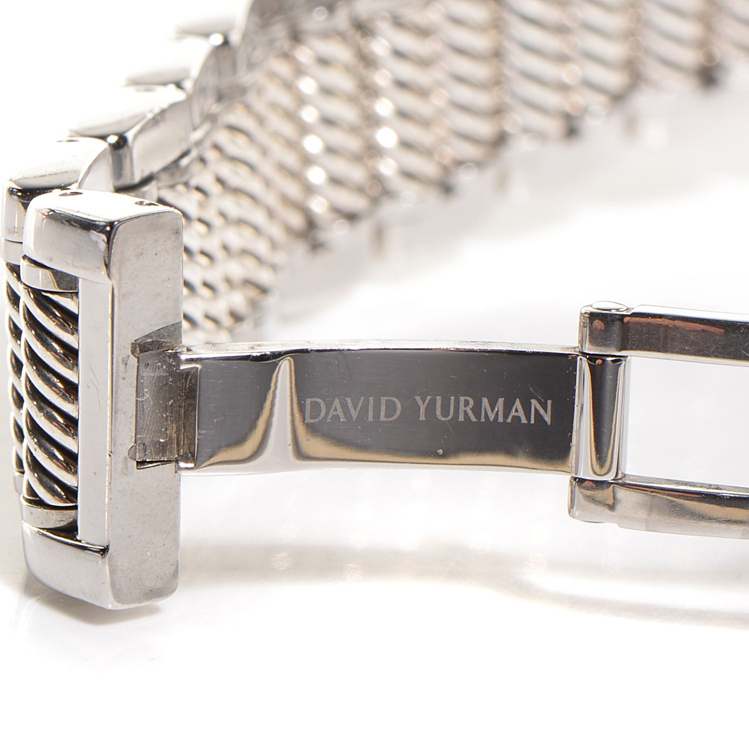 David Yurman Stainless Steel Sterling Silver Diamond Mother of Pearl 25mm Thoroughbred Quartz Watch 5 of 7