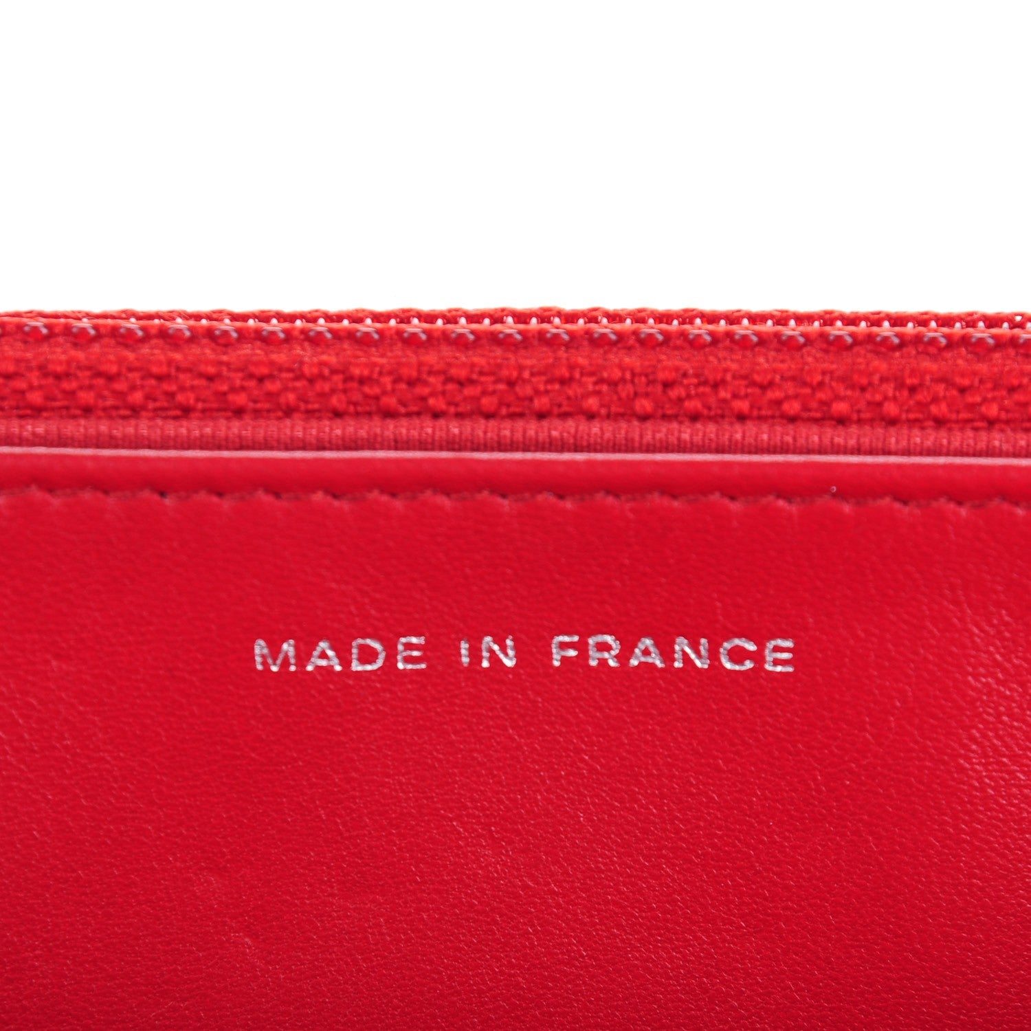 Chanel Lambskin Quilted Wallet On Chain WOC Red 7 of 7