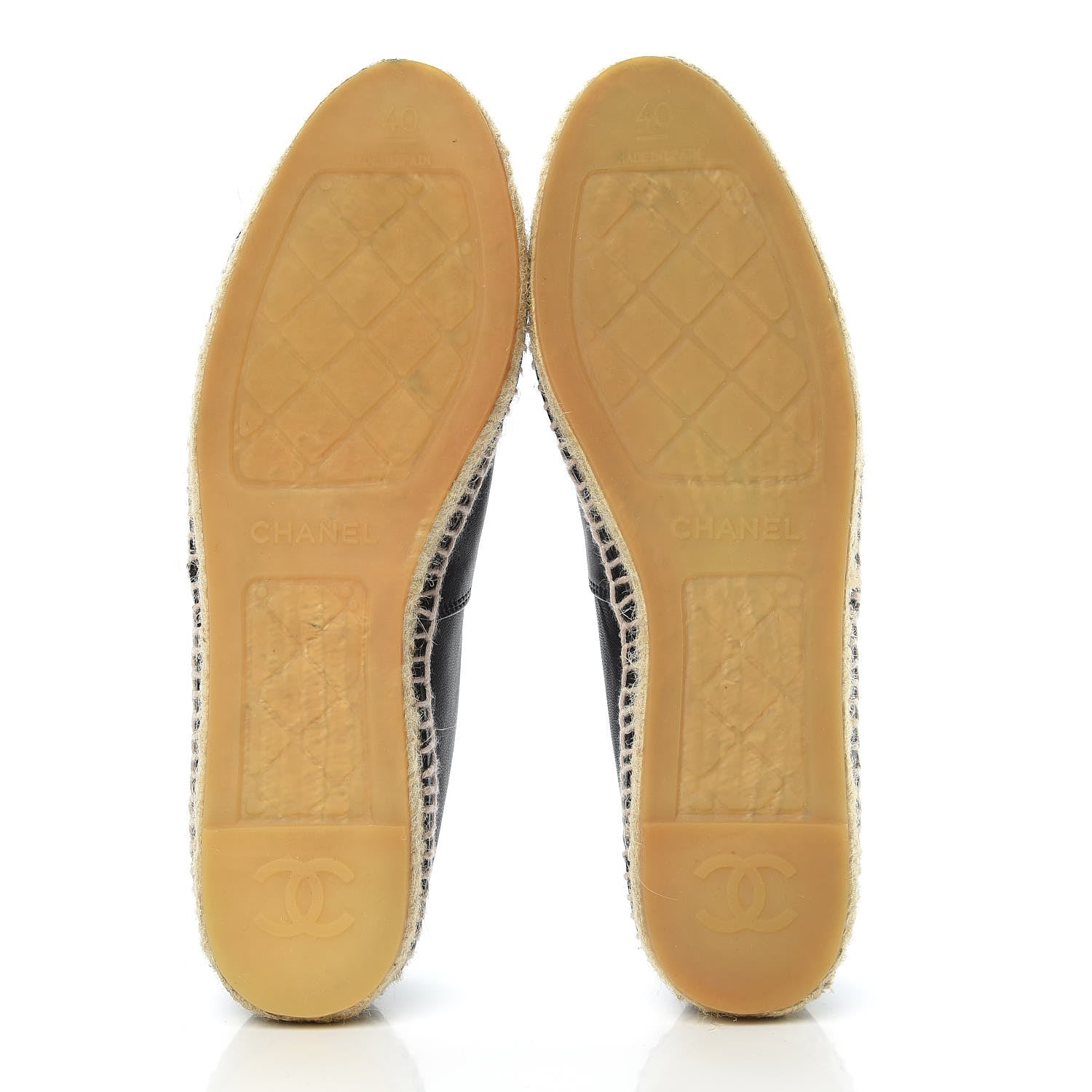 Chanel Lambskin CC Espadrilles 40 Black 5 of 12