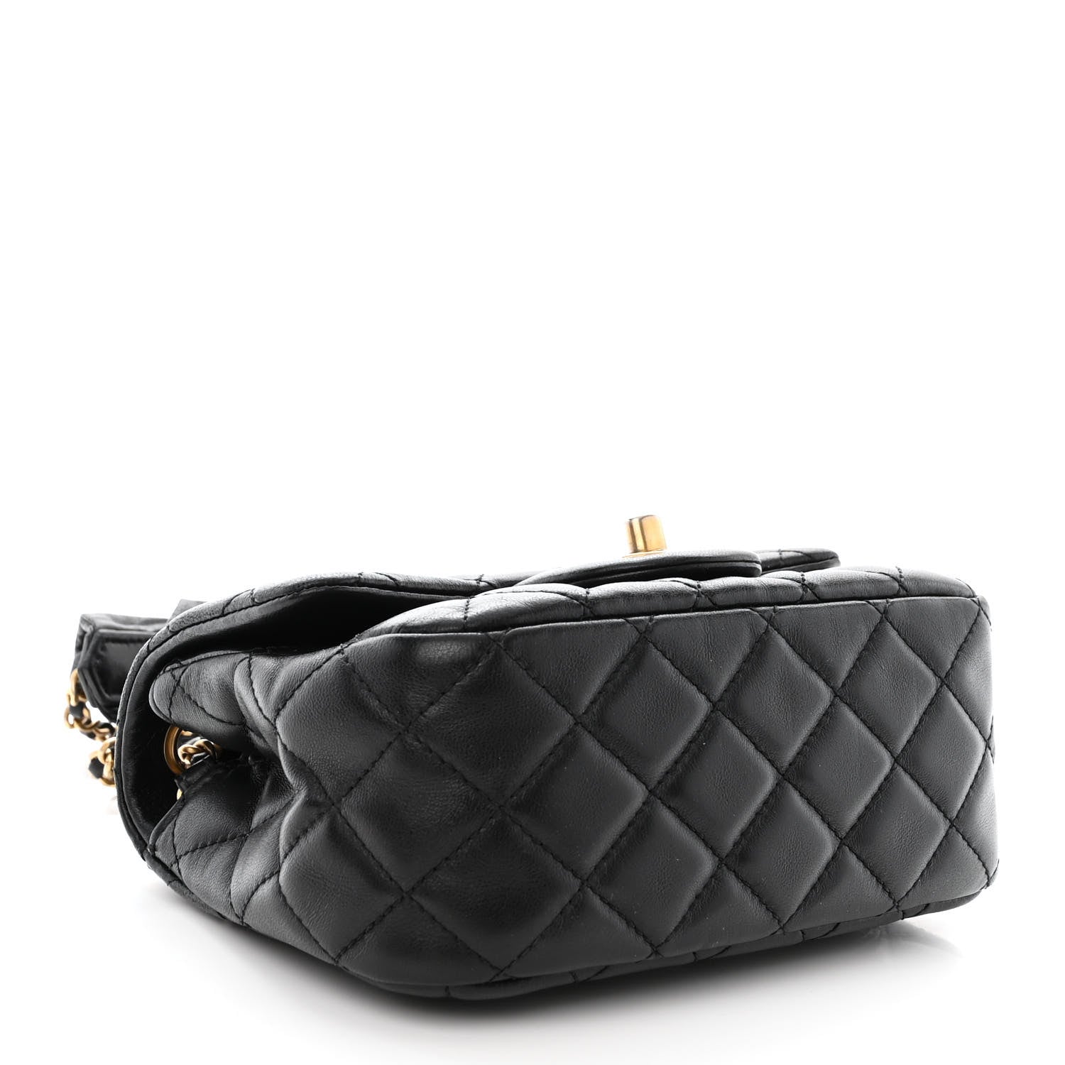 Chanel Lambskin Quilted Mini Romance Square Flap Black 4 of 12