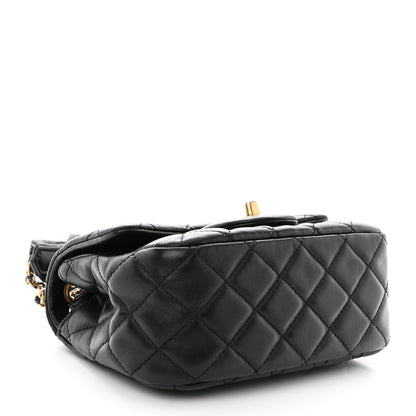 Chanel Lambskin Quilted Mini Romance Square Flap Black 4 of 12
