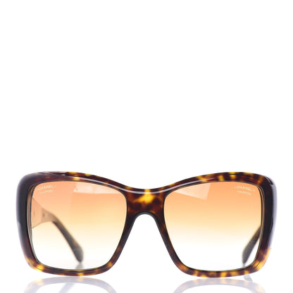 Chanel Crystal Polarized CC Square Sunglasses 5301-B Tortoise Gold 2 of 7