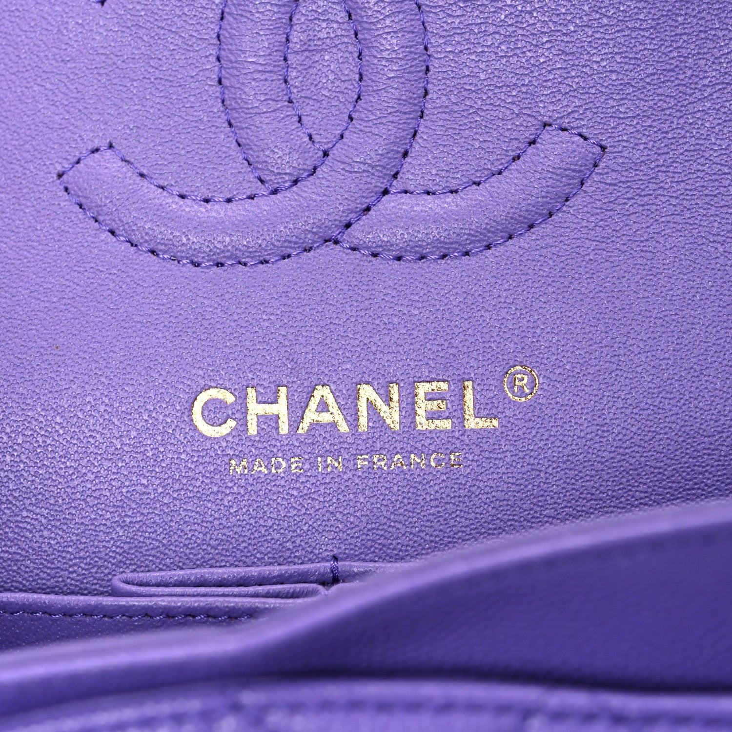 Chanel Caviar Quilted Small Double Flap Purple 6 of 10