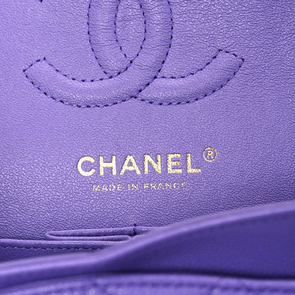 Chanel Caviar Quilted Small Double Flap Purple 6 of 10
