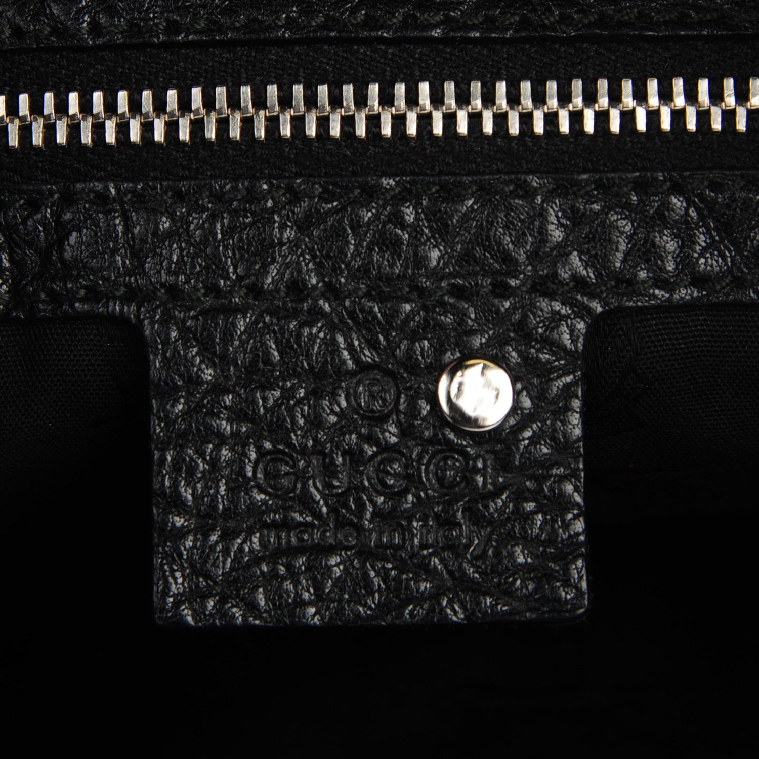 Gucci Grained Calfskin Medium Bamboo Bar Hobo Black 6 of 7