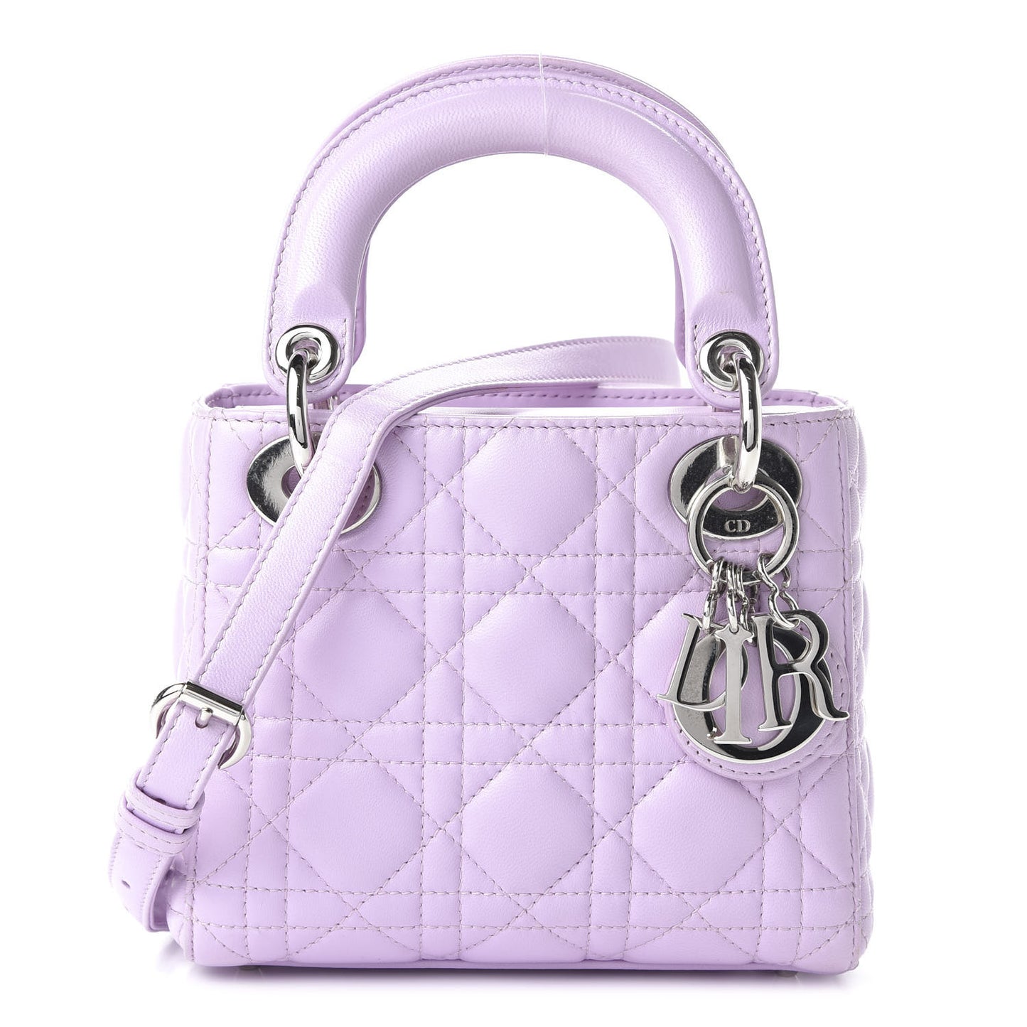 Lambskin Cannage Mini Lady Lilac