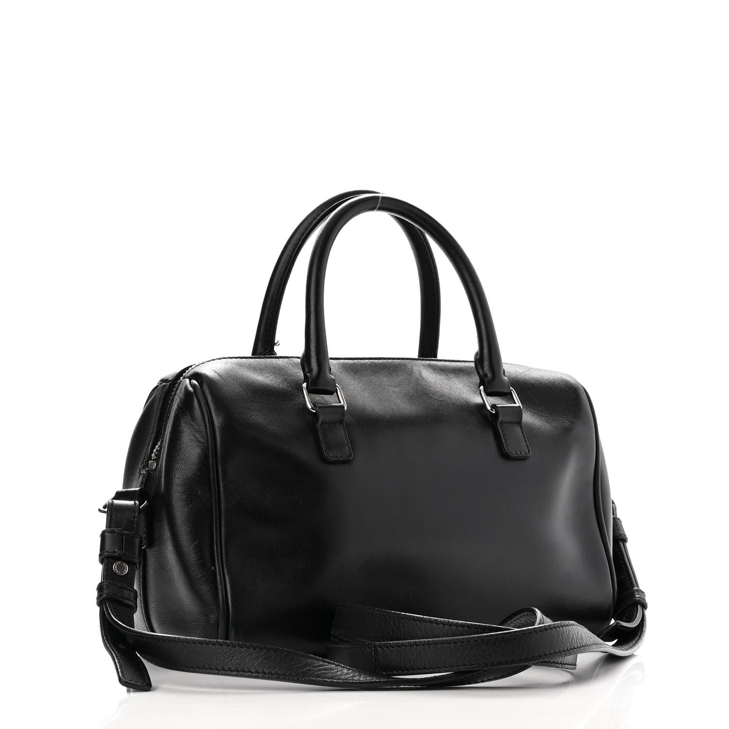 Saint Laurent Calfskin Studded Classic Duffle 6 Black 3 of 10