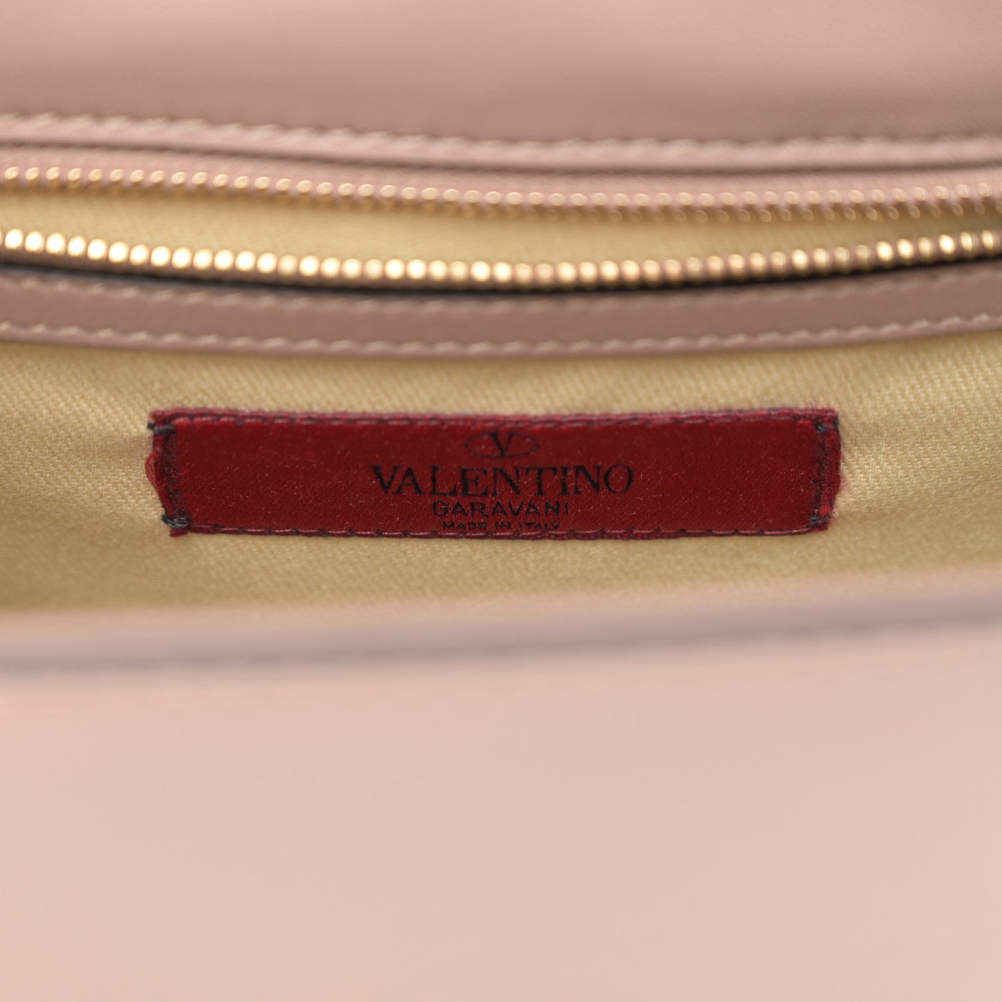 Vitello Small Glam Lock Rockstud Flap Poudre