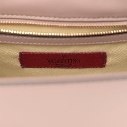 Valentino Garavani Vitello Small Glam Lock Rockstud Flap Poudre 6 of 10
