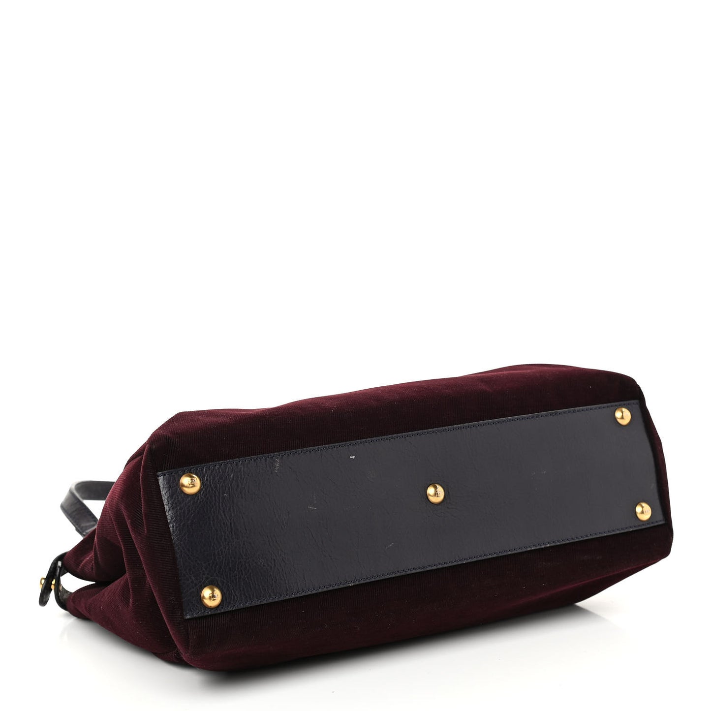 Denim Vitello Zucca Medium Peekaboo Iconic Satchel Vinaccia Blue Navy