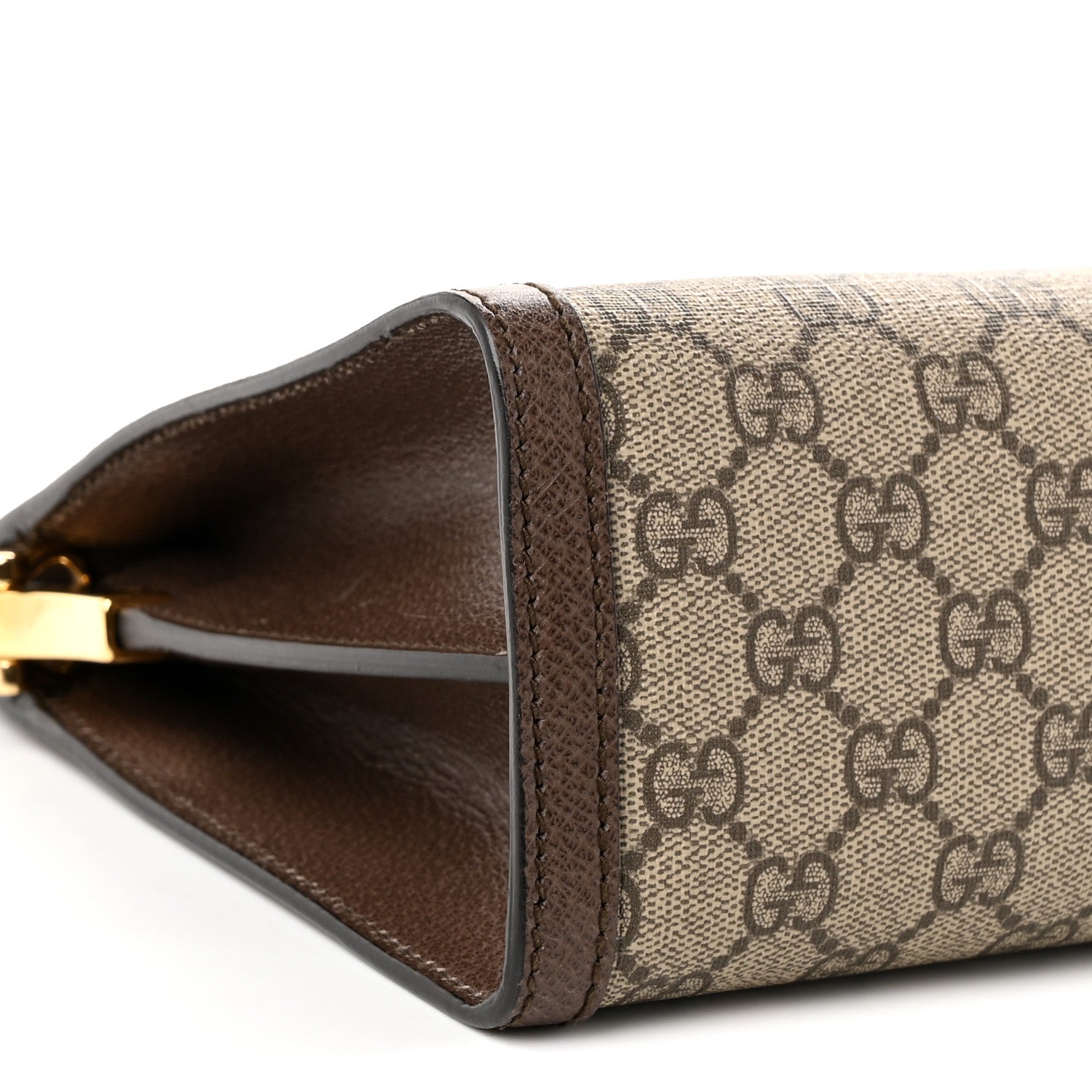 Gucci GG Supreme Monogram Web Medium Ophidia Chain Shoulder Bag Brown 9 of 12