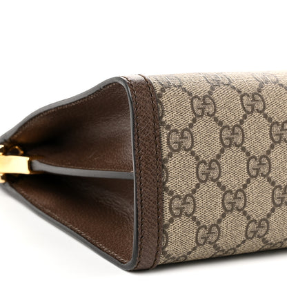 Gucci GG Supreme Monogram Web Medium Ophidia Chain Shoulder Bag Brown 9 of 12