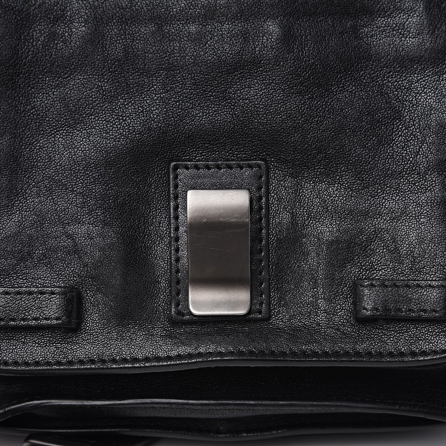 Lambskin Fringe PS1 Crossbody Pouch Black