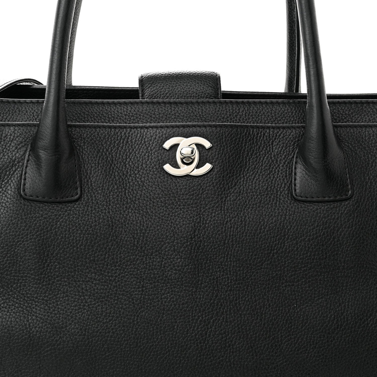 Chanel Calfskin Cerf Executive Shopper Tote Black 9 of 13
