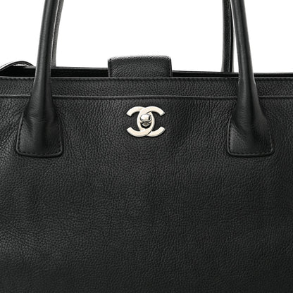 Chanel Calfskin Cerf Executive Shopper Tote Black 9 of 13