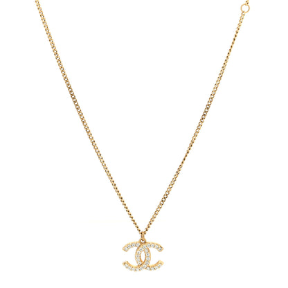 Chanel Crystal Lock Symbols CC Necklace Gold 1 of 4