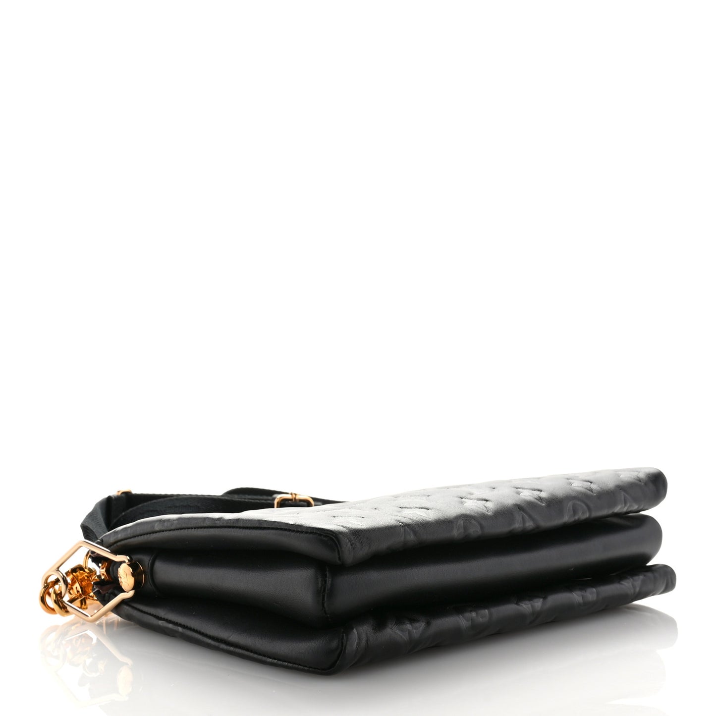 Lambskin Embossed Monogram Coussin PM Black