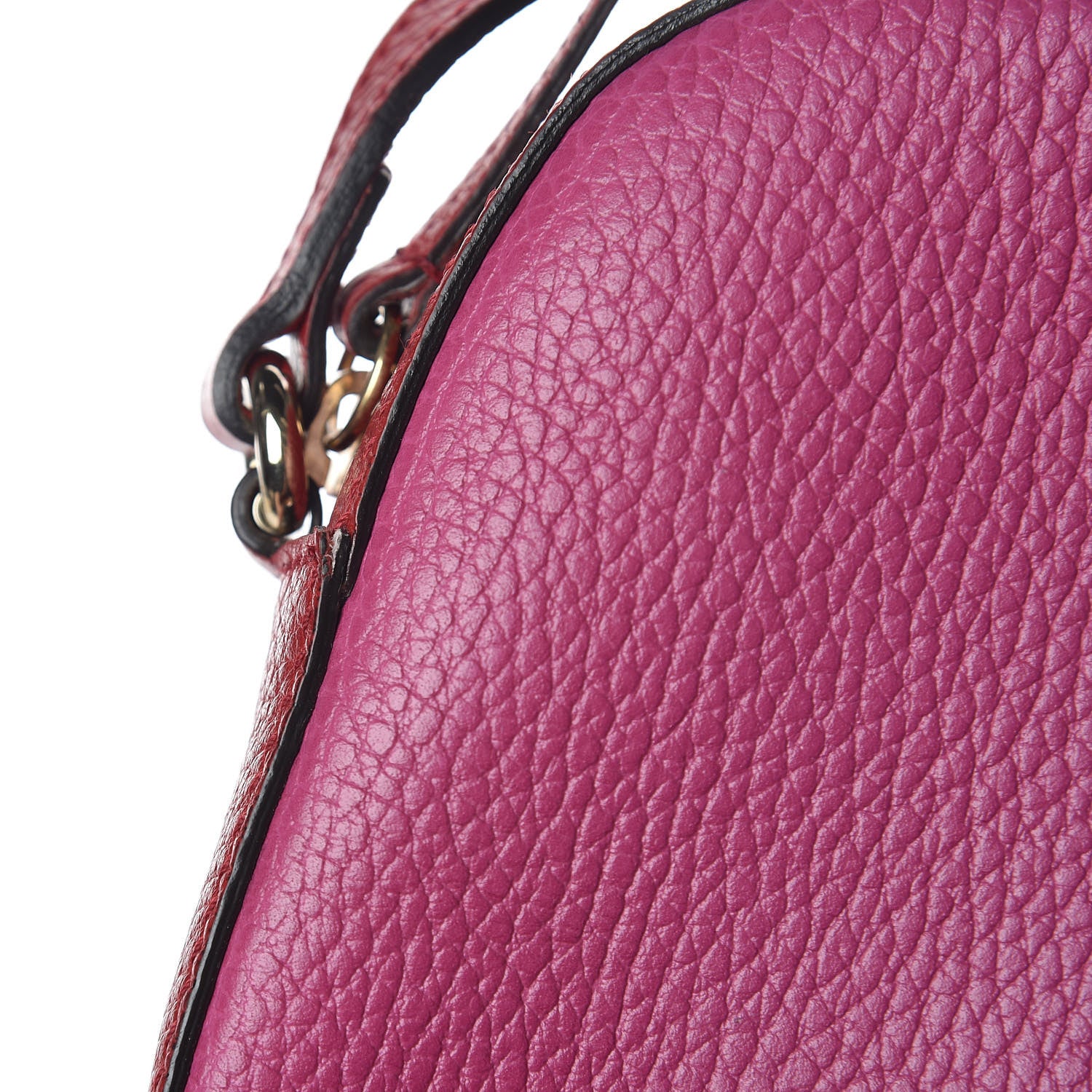 Gucci Dollar Calfskin Bi-Color Small Soho Disco Bag New Rosette Hibiscus Red 17 of 20