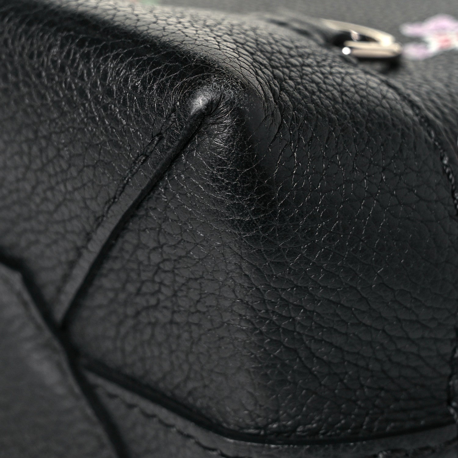 Louis Vuitton Calfskin Flower Lockme Mini Backpack Black Multicolor 6 of 8