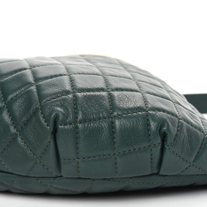 Chanel Calfskin Quilted Banane Waist Bag Fanny Pack Dark Green 9 of 12